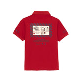 Boys Back Printed Polo T-Shirt
